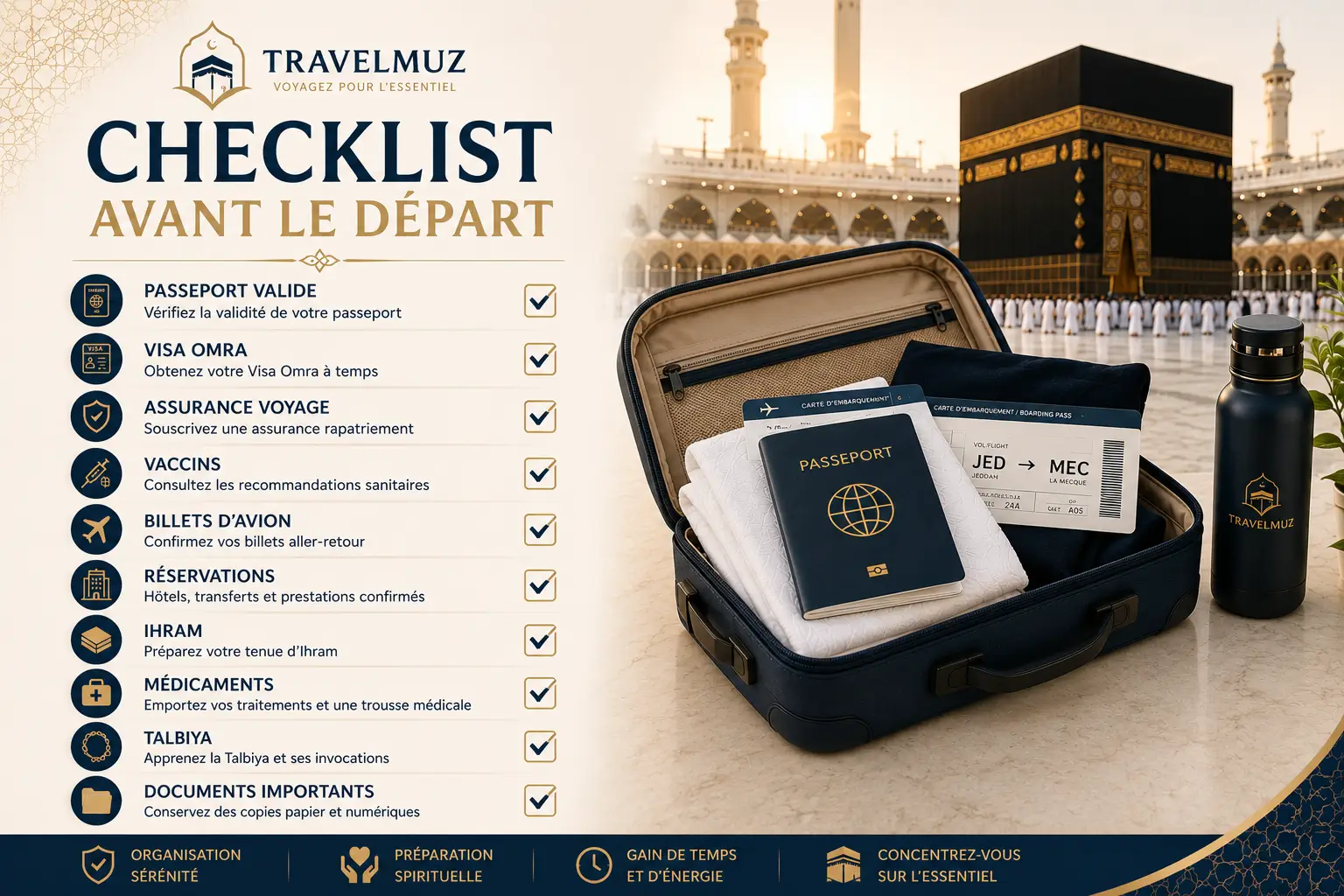 Checklist de préparation omra