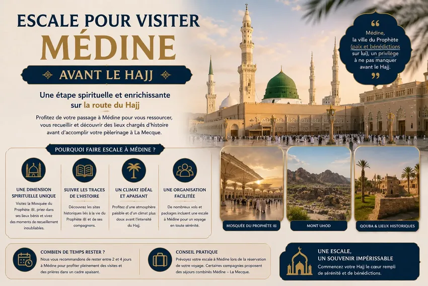 Visiter Médine avant ou après le Hajj